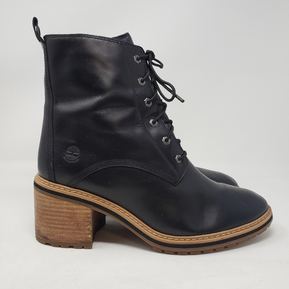 Timberland Women’s Sienna Black Lace-up Boots size 10 - Picture 5 of 8